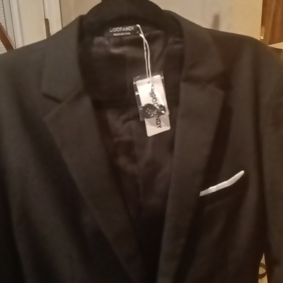 NWT COOFANDY black sports jacket/ blazer w hanky and flap pockets Size Medium - Picture 3 of 13